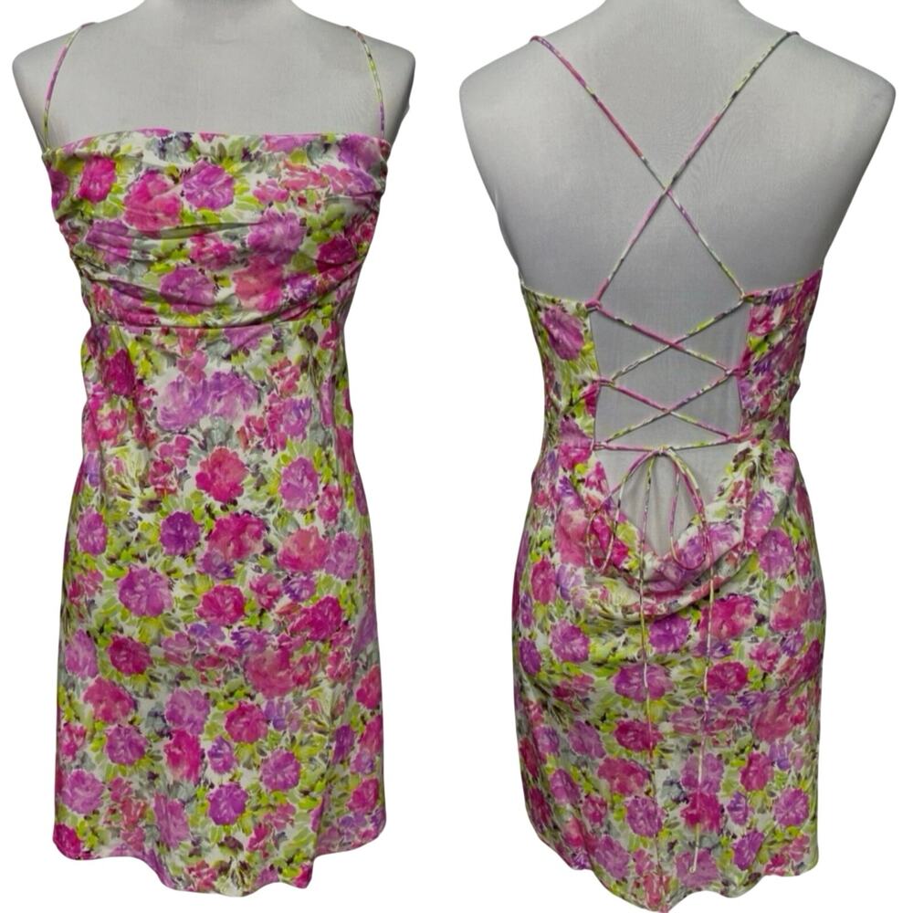NWT - For Love & Lemons Floral Paulina "Rose" Mini Dress